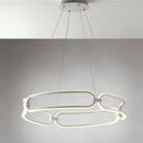 Sospensione Moderna Infinity LED Ø80 cm con anelli in alluminio bianco

