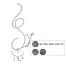 Lampada da terra moderna nera, piantana Jive LED 23W, luce bianca variabile CCT 2700-6500K, dimmerabile