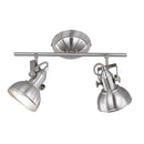 Gina R80152007 - Applique 2 faretti orientabili acciaio, stile industriale moderno