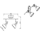 Applique Gina | Nero Opaco | Trio Lighting