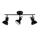 faretto gina 3 luci nero orientabili metallo attacco GU10