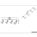 Gina R80154007 - Lampada 4 faretti orientabili industrial moderna, acciaio