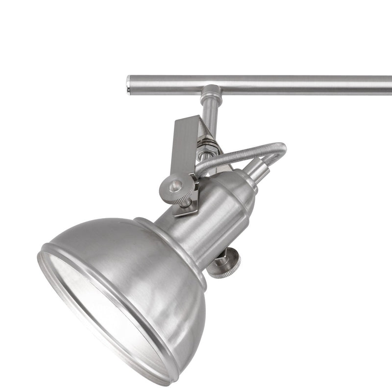 Gina R80154007 - Lampada 4 faretti orientabili industrial moderna, acciaio