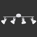 lampada 4 luci bianco design moderno metallo orientabile trio lighting