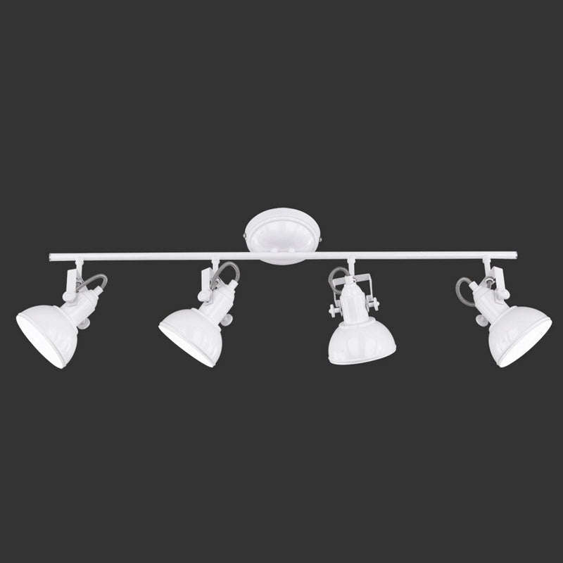 lampada 4 luci bianco design moderno metallo orientabile trio lighting
