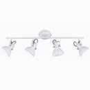 faretto moderno bianco 4 luci orientabili da parete o soffitto