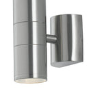 dettaglio applique jump in acciaio inox vista laterale su muro