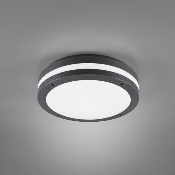plafoniera soffitto esterni terrazzo balcone kendal grigio antracite LED 3000K