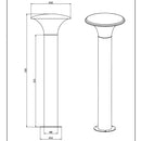 Kongo - Lampione da giardino LED 5W, palo alto 120 cm, Trio