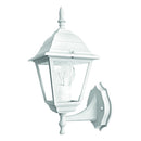 lampada classica da esterno quadrata in alluminio bianco ip44 altezza 35 cm