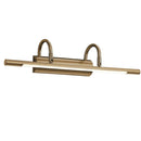 Lampada da parete serie Cuadro in metallo ottone anticato per illuminazione quadri