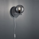 Applique contemporanea antracite con cavo e interruttore