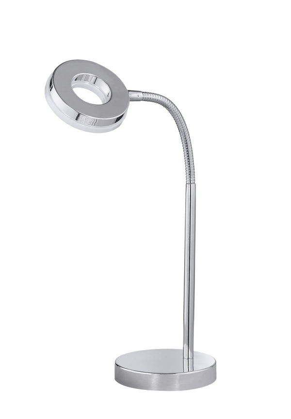 Lampada da scrivania LED Rennes in metallo cromato 4W Reality Trio Lighting