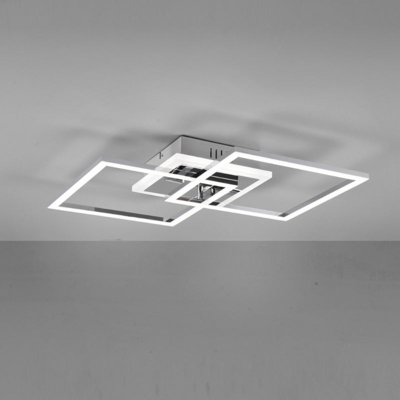Plafoniera elegante cromata LED 3000lm con 3 livelli di luminosità