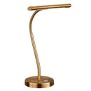 Lampada da scrivania LED Curtis con braccio flessibile regolabile ottone anticato