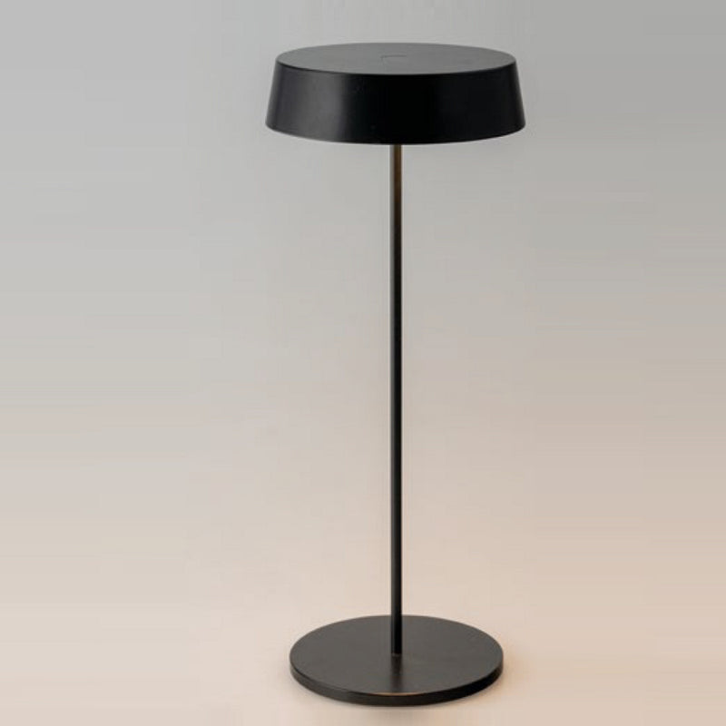 lampada da tavolo esterno metallo nero led dimmer per hotel e ristoranti