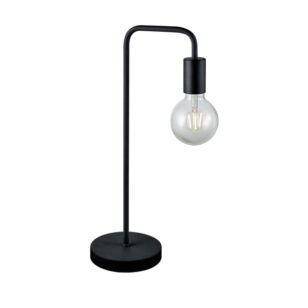 Lampada da tavolo moderna Diallo in metallo nero E27 51 cm