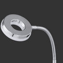 Lampada moderna da tavolo Rennes cromata con braccio flessibile LED 3000K