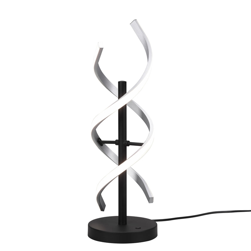 Lampada da tavolo Sequence LED 21W nero alluminio spazzolato