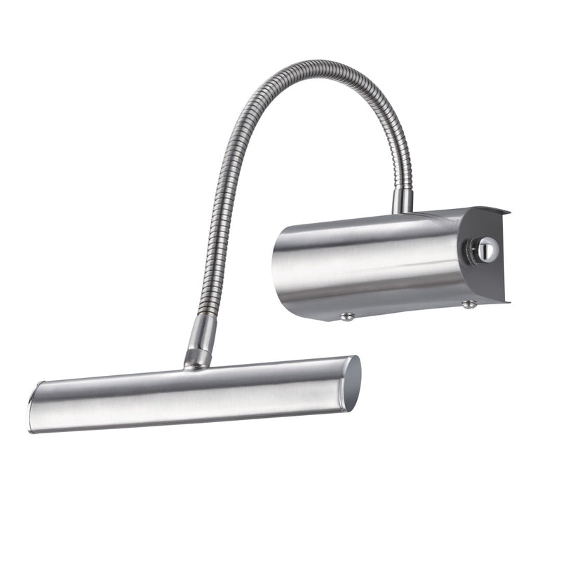 Applique LED Curtis Flessibile Luce Calda 3000K Acciaio Satinato