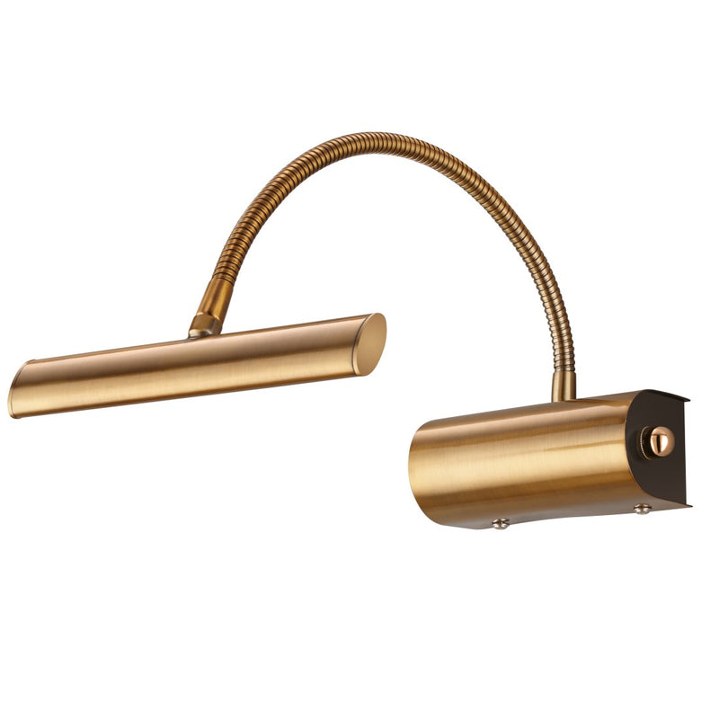 Applique LED Curtis Flessibile Luce Calda 3000K Ottone Anticato