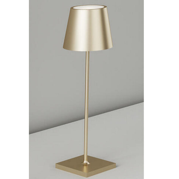 lampada led da tavolo ricaricabile oro satinato per esterno
