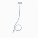 Lampadario moderno Lover bianco a 1 luce con tubo flessibile modellabile in silicone bianco