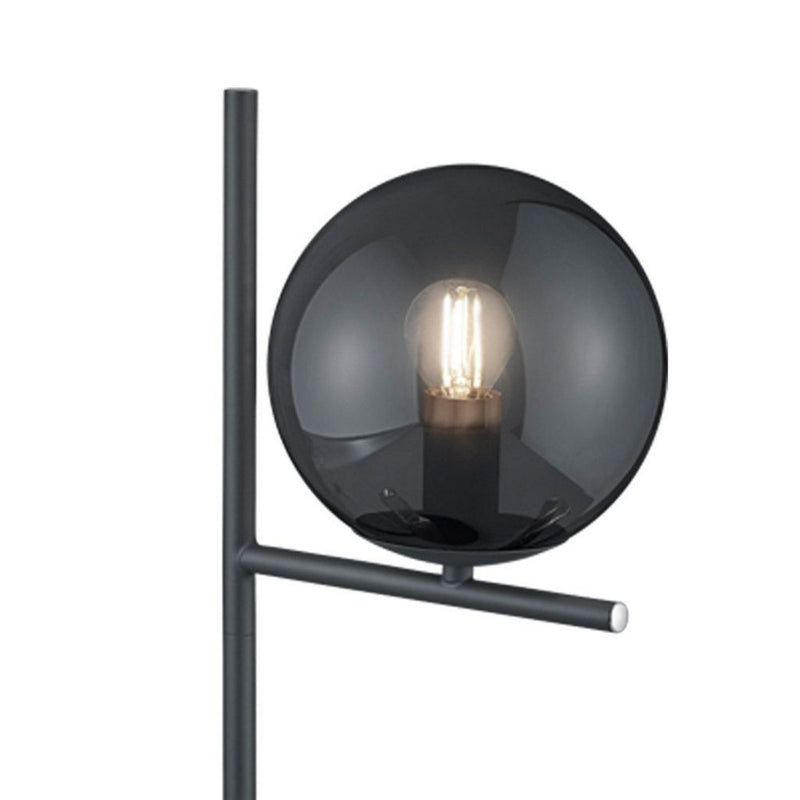 Lampada moderna antracite con vetro fumé per arredamento elegante