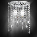 applique breeze classico chic 2 luci in metallo cromo lucido con pendagli in cristalli k9
