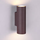 Lampada da parete ruggine stile industrial con corpo tubolare compatto e illuminazione sopra sotto