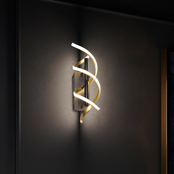 Lampada da parete Sequence LED nero-oro 22W SwitchDimmer