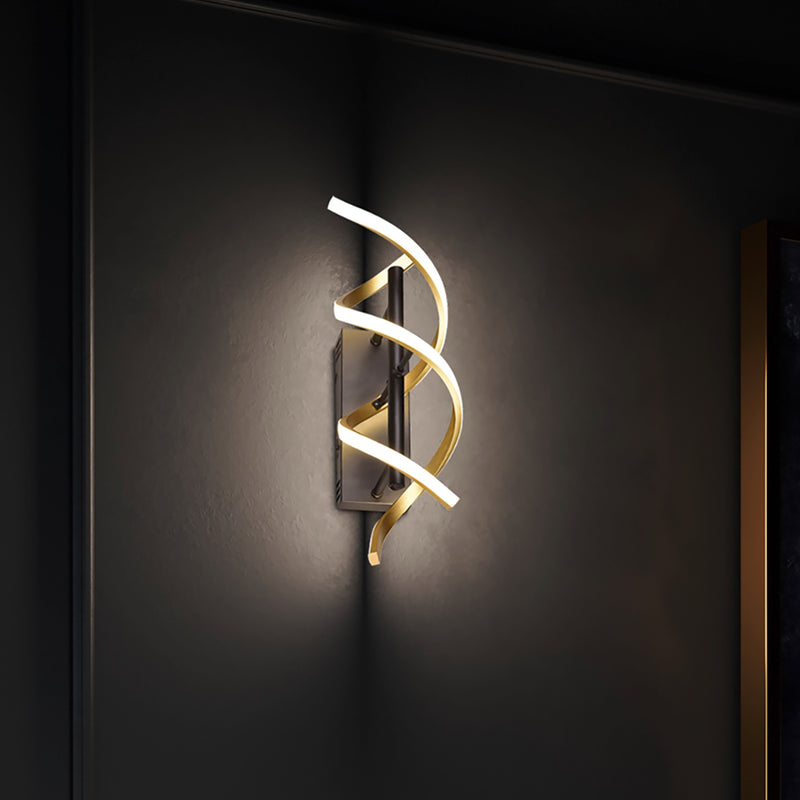 Lampada da parete Sequence LED nero-oro 22W SwitchDimmer