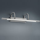 Applique Cuadro acciaio satinato per quadri con LED integrato 8W luce calda 3000K larghezza 48 cm