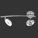 Lampada Rennes 2 faretti LED cromo orientabili