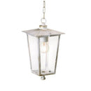 Lampada a sospensione da esterno Notorius bianca antichizzata IP44 E27