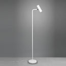 Lampada da terra bianca per camera hotel studio o ufficio con spot regolabile e interruttore integrato