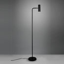 Lampada da terra Marley nera in metallo con faretto orientabile per soggiorno moderno e angolo lettura