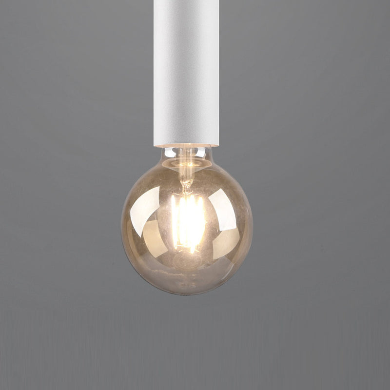 Lampadario sospensione minimal in metallo bianco E27