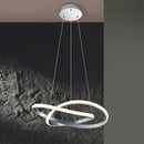 Lampadario Course Ø60 cm LED 27W acciaio satinato dimmerabile