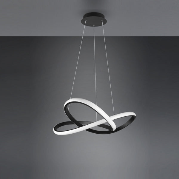 Lampadario Course Ø60 cm LED 27W grigio antracite SwitchDimmer