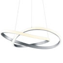 Lampadario sospensione in metallo satinato luce calda 3000K