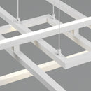 Lampadario moderno bianco satinato con altezza regolabile