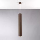 lampadario fluke a sospensione tubolare quadrato 60 cm in metallo finitura bronzo
