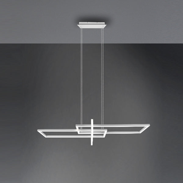 Lampadario geometrico LED 34W bianco satinato SwitchDimmer 3000K