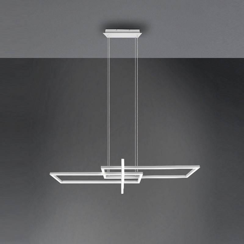 Lampadario geometrico LED 34W bianco satinato SwitchDimmer 3000K