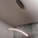 Lampadario LED moderno 21W cromo satinato 3000K regolabile