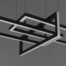 Lampadario moderno nero opaco luce calda 3000K