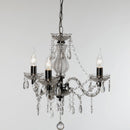 Lampadario Luster Ø40 cm 3 luci acrilico trasparente e metallo cromato