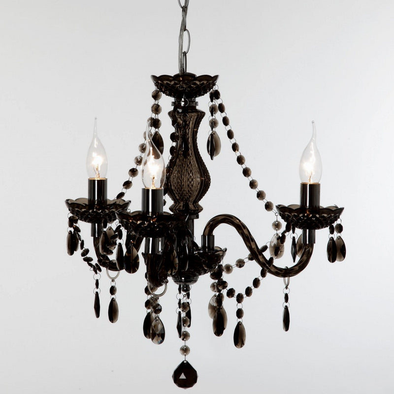 Lampadario Luster Ø40 cm 3 luci in acrilico nero