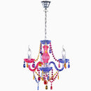 Lampadario classico moderno con portalampade E14 colorati